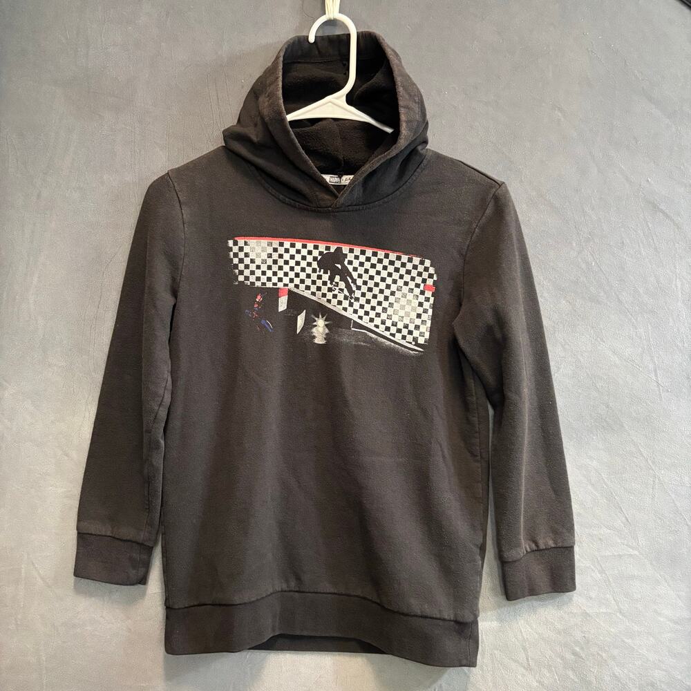 Marvel x Bo Bridges Spider-Man Hoodie Black Youth Medium Graphic Sweatshirt